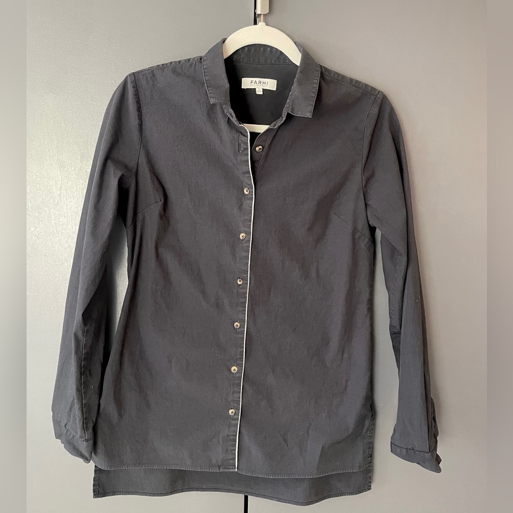 🍋☘️Nicole Farhi Navy Button Down Shirt